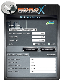 ONLINE SIMULATOR DETERMINES OPTIMAL AIR INLET SETTING; FULL-STROKE PTFE DIAPHRAGMS INCREASE FLOW RATES 