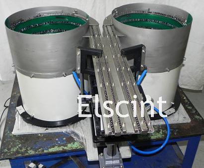 Elscint Vibratory Feeders for feeding of rivets in 4 rows