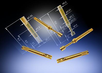 Screw-in test probe for cable harness testing