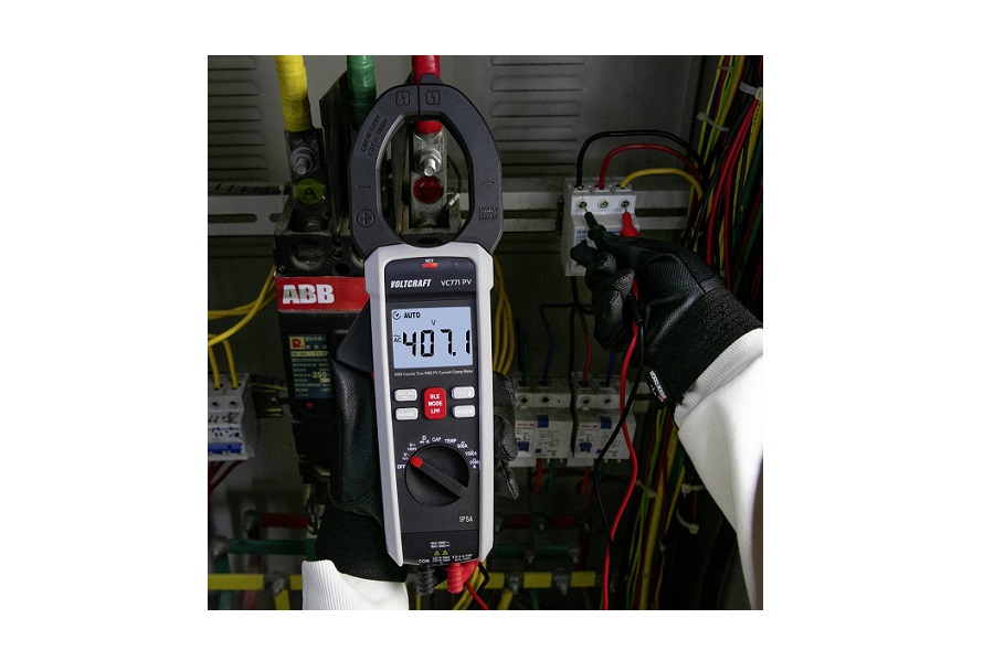 Now Supplied by Conrad: The Voltcraft VC-771 PV High-performance Clamp Meter