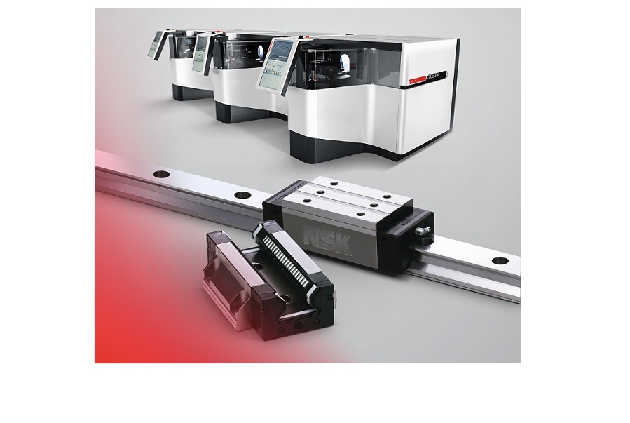 Tschudin Cube 350 centreless grinder uses NSK RA high-precision roller guides