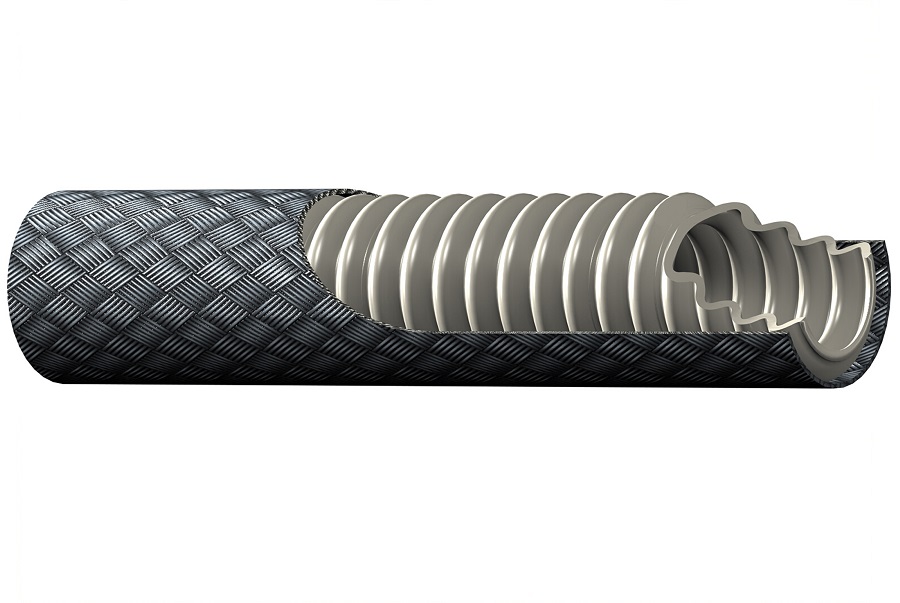 New convoluted PTFE hose from Parker surpasses the limitations of other hose types
