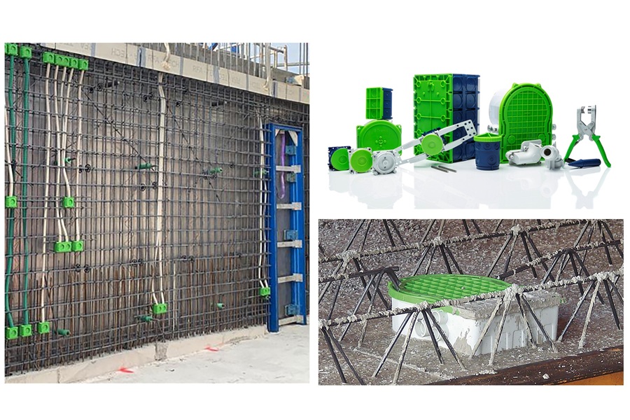 Increased concrete construction projects in the UK benefit from rapid electrical installation system