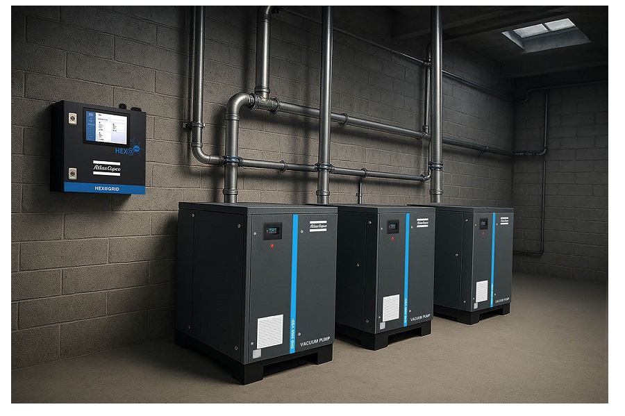 Atlas Copco's robust screw vacuum pump for industrial application