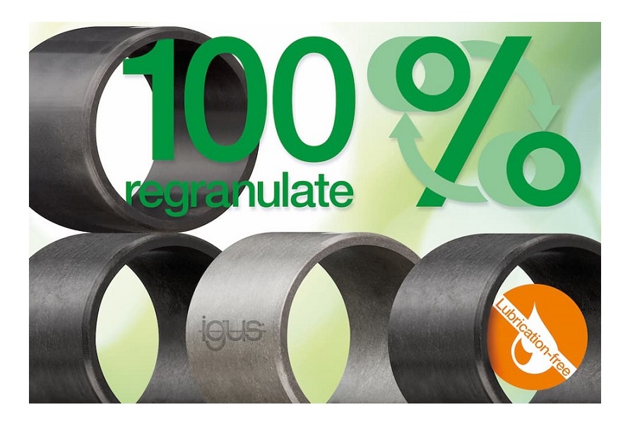 First sustainable plain bearing materials from igus made of regranulated tribo-plastics